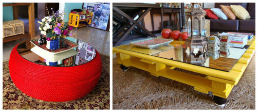 mesa espelhada com gavetas para quarto