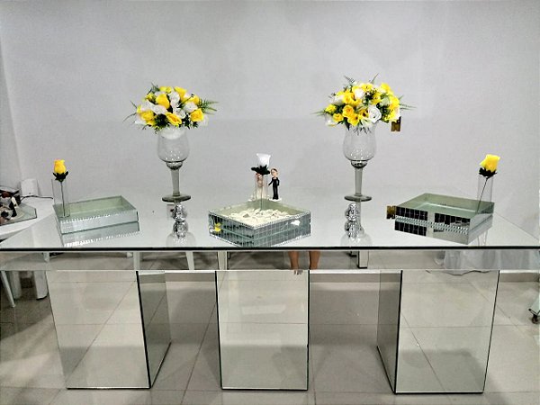 mesa espelhada redonda vs retangular qual a melhor