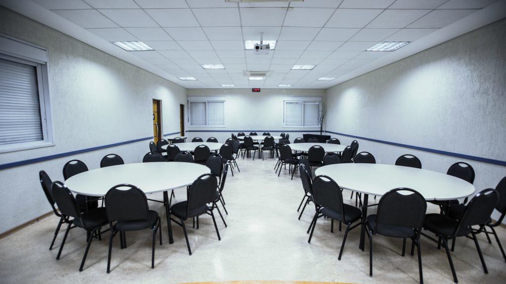 layout mesas redondas evento