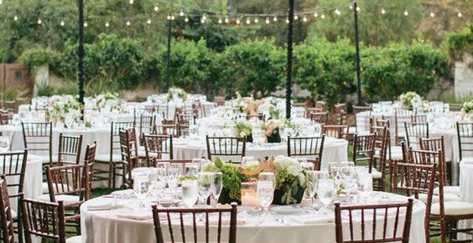 layout mesas redondas evento