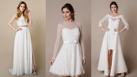 modelos de vestidos casamento civil