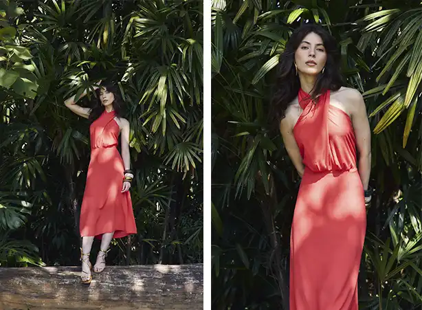 vestidos de festa em cores vibrantes