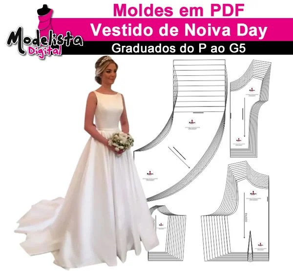 erros comuns ao escolher molde de vestido de noiva simples