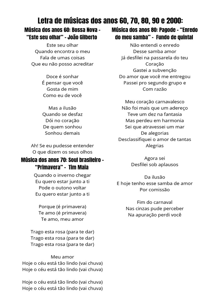 As 10 Melhores Músicas de MPB para um Amor Atemporal