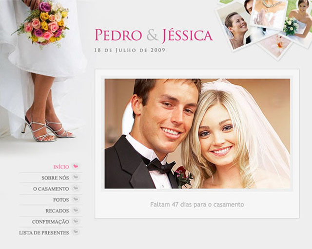 site de casamento lista de presentes