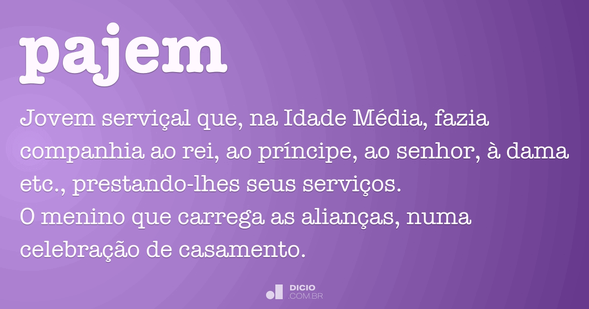 o que é pajem