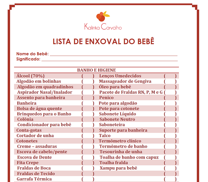Diferenças entre Enxoval de Bebê