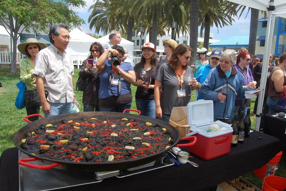 paella gigante em casamento