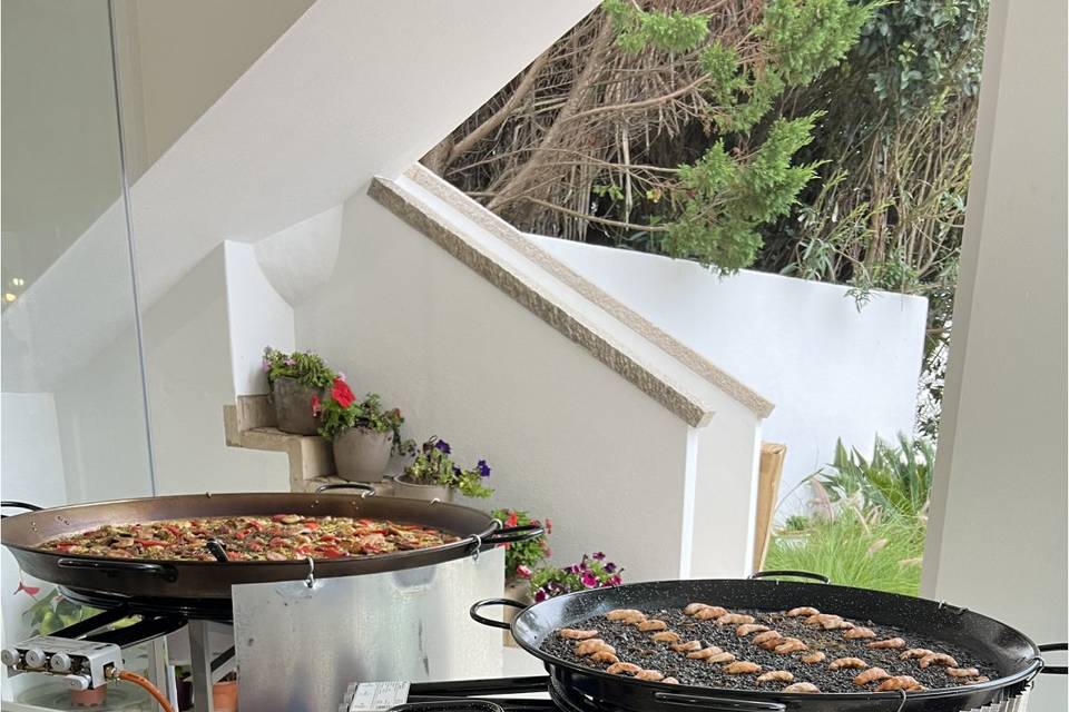 paella gigante em casamento