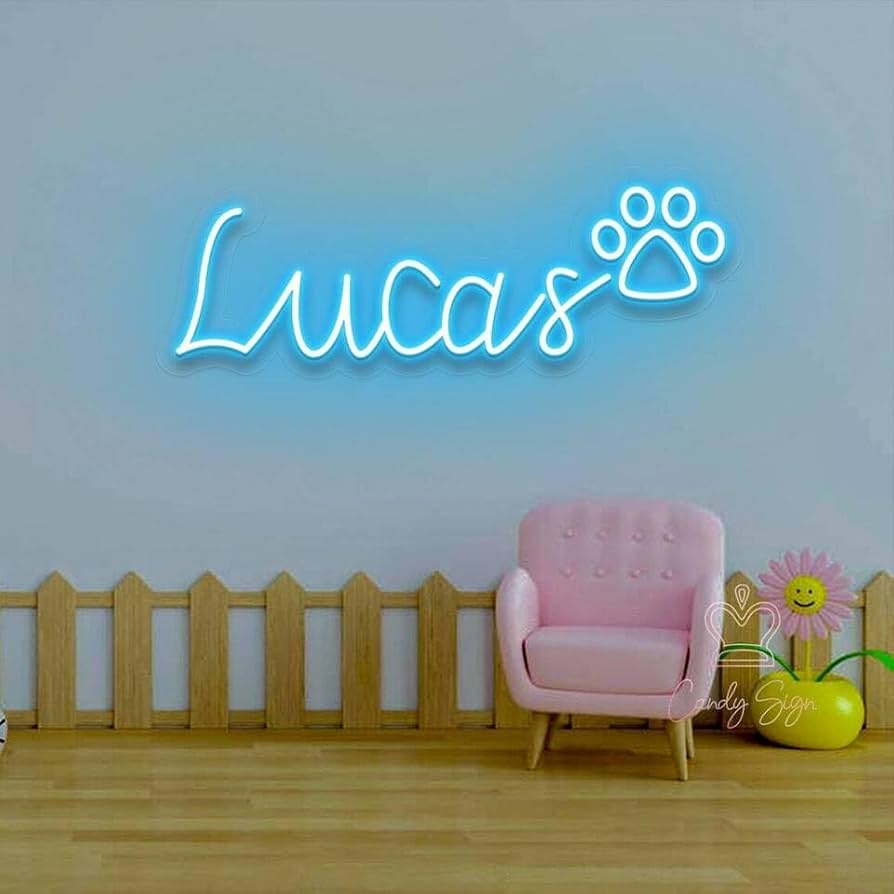 monograma em neon led
