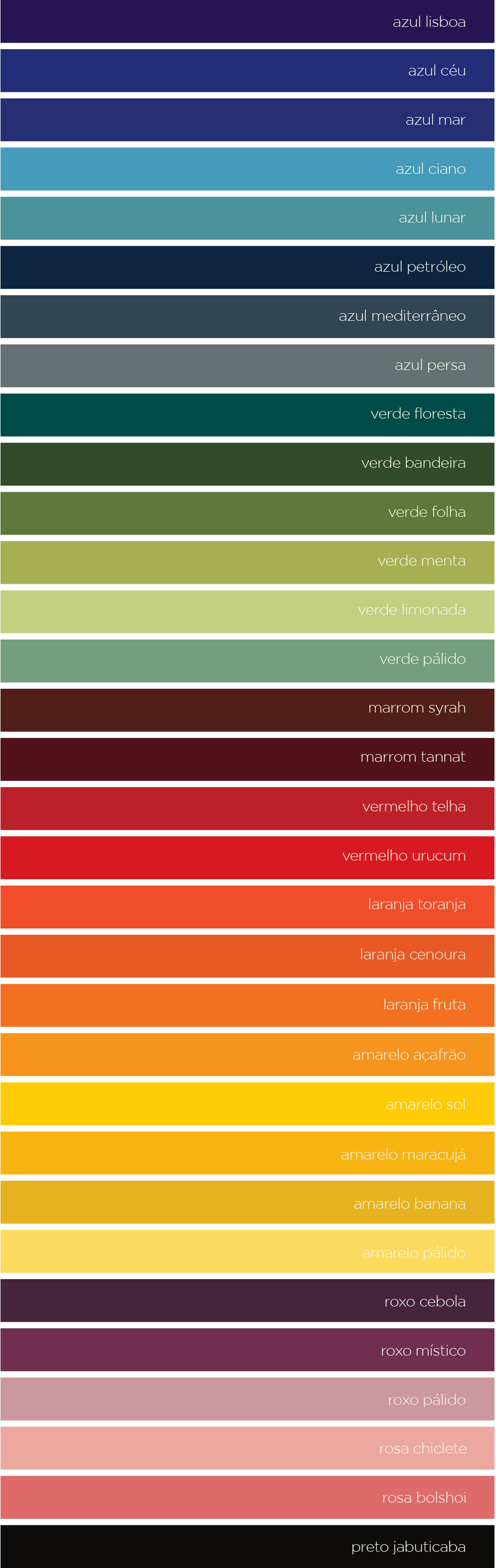 paleta de cores inverno brilhante