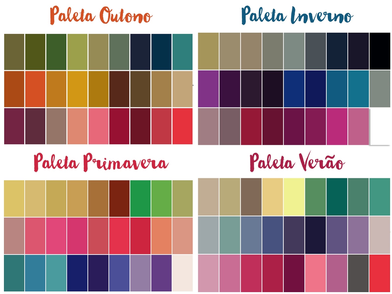 paleta de cores para websites