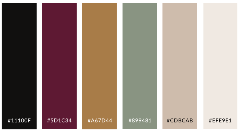 paleta de cores outonais