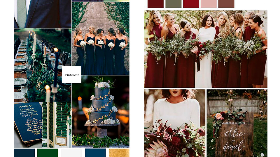 Casamento de Inverno: Paletas de Cores Elegantes e Aconchegantes