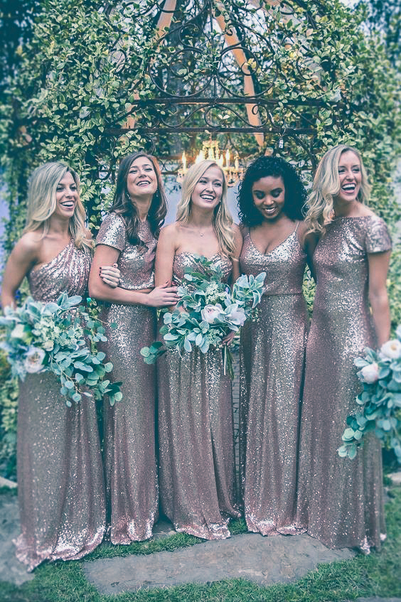 ideias de paleta de cores para madrinhas de casamento