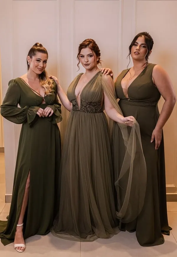 paleta verde oliva madrinhas