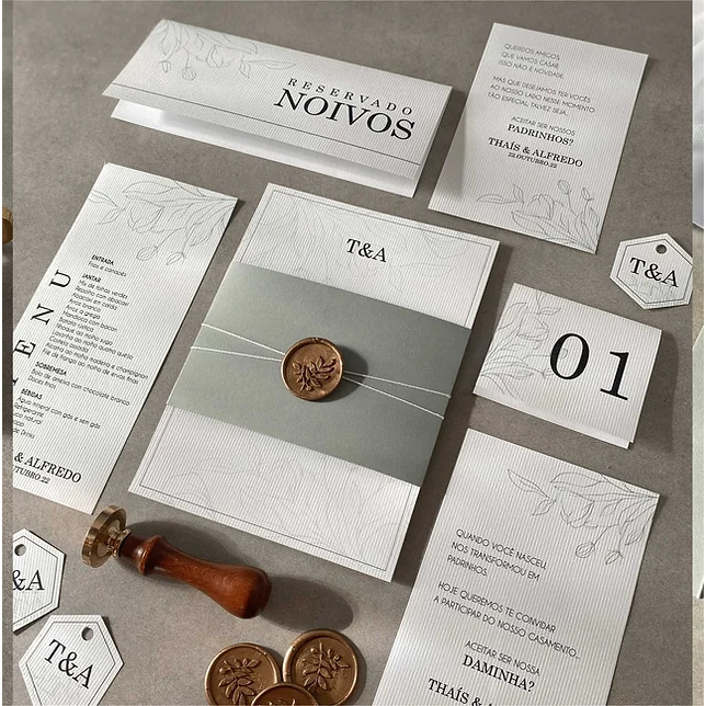 papel reciclado casamento