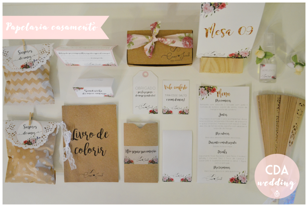 papelaria casamento boho