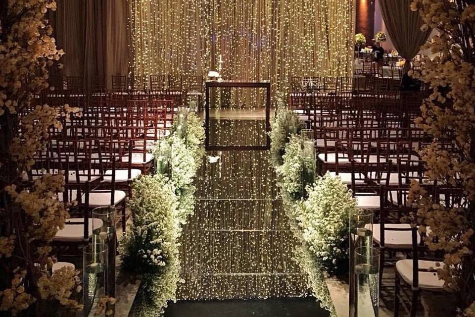 Chão de espelho para casamento