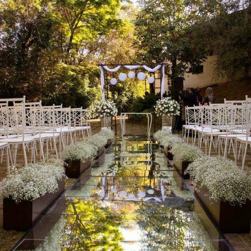 Tapete espelhado para noiva