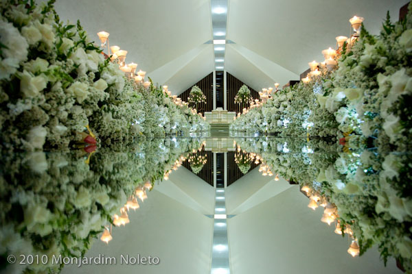 Passarela espelhada para eventos