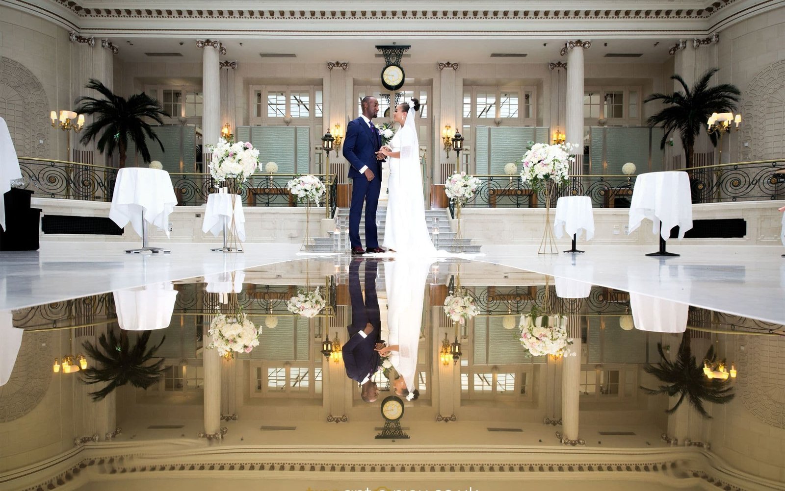 Tapete espelhado para noiva