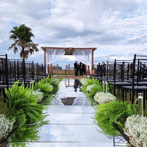 Passarela espelhada personalizada