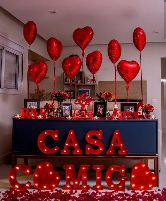 pedido de casamento em casa para namorado/namorada