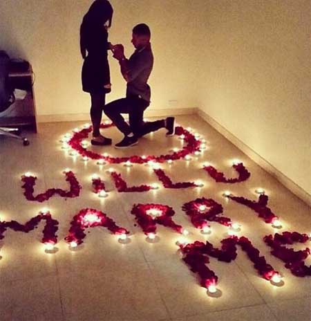 como fazer um pedido de casamento em casa romântico