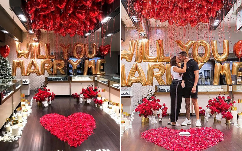 decoração para pedido de casamento em casa