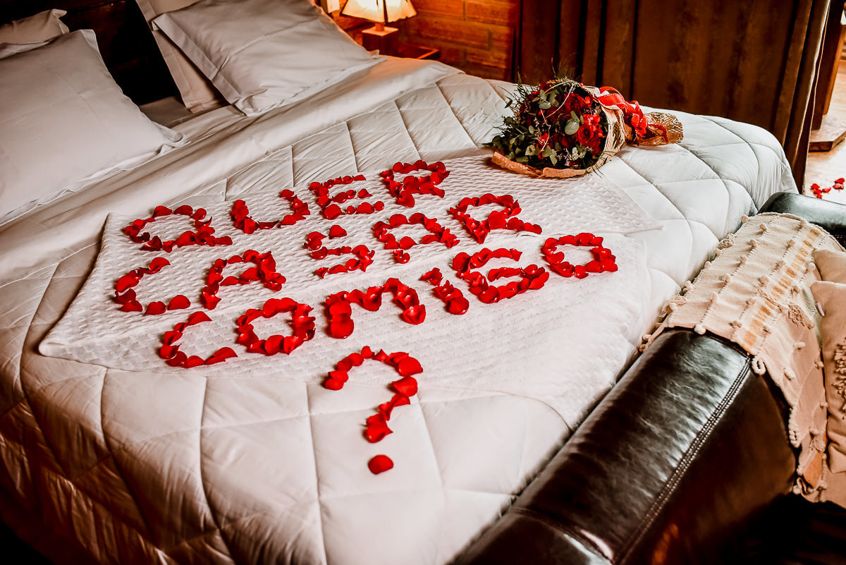 pedido de casamento em casa com música