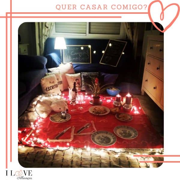 pedido de casamento em casa com música