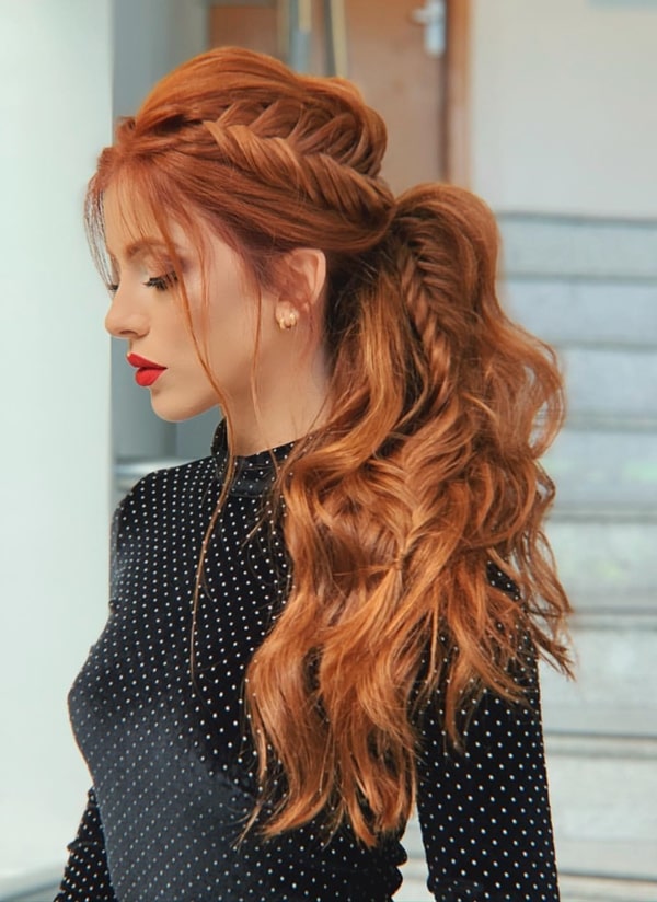 penteado madrinha com véu
