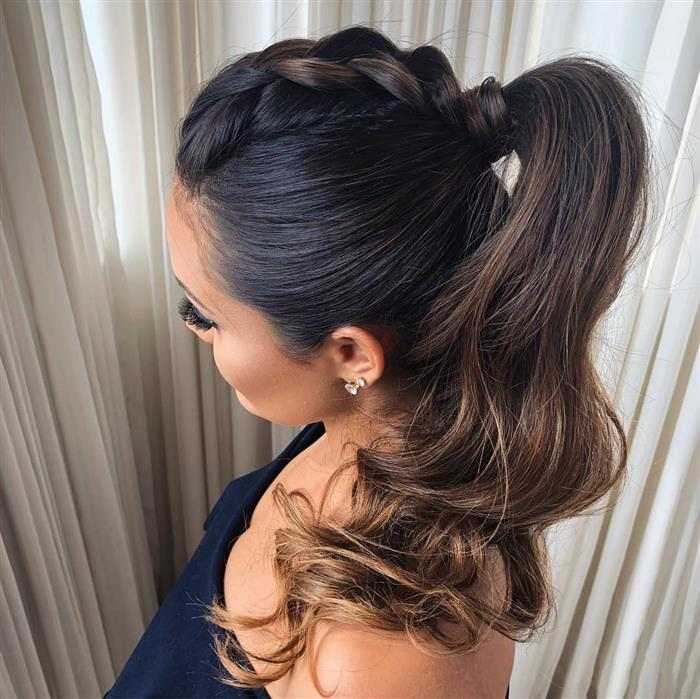 penteado madrinha simples e elegante