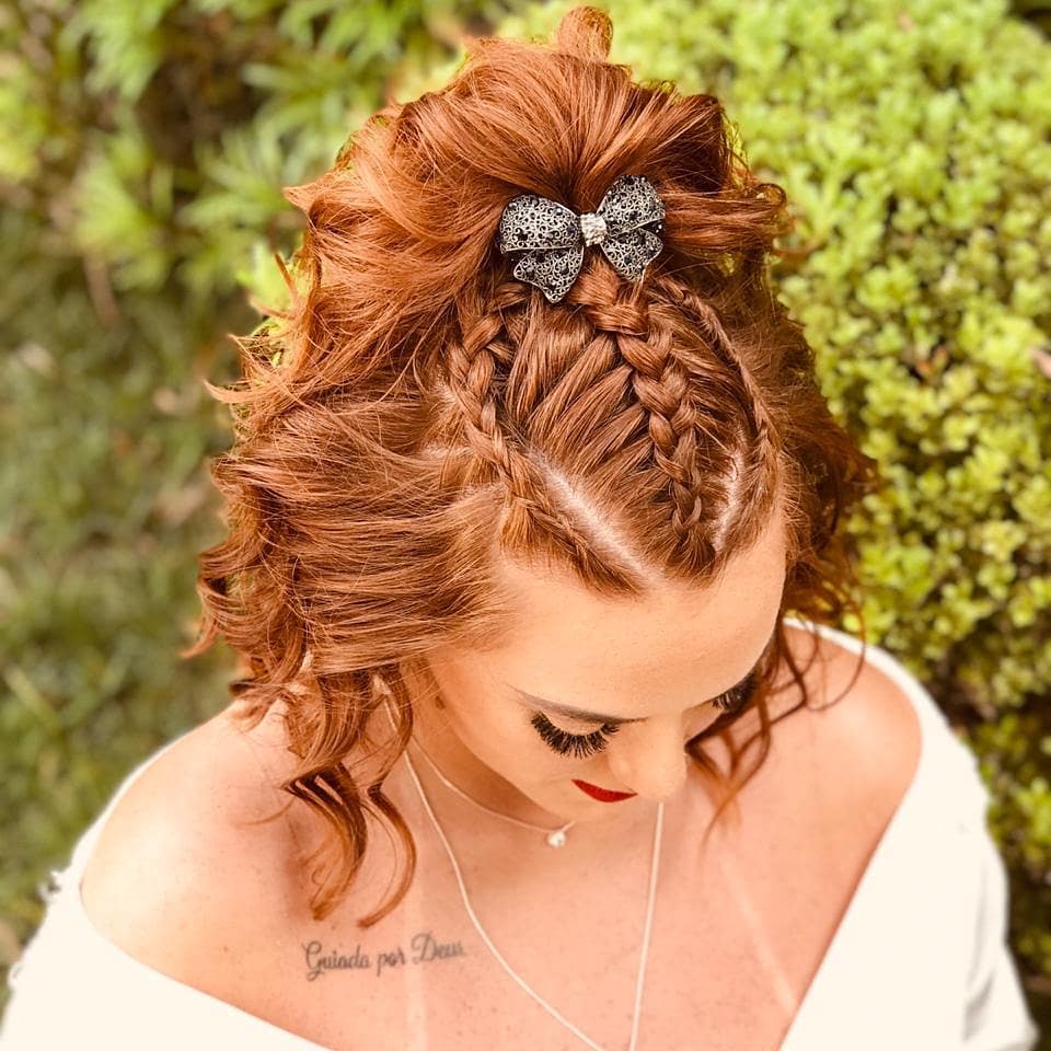 penteado de noiva em cabelo curto