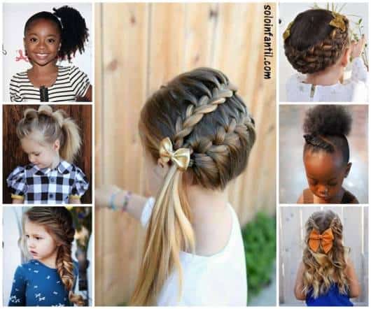 penteado infantil com trança embutida passo a passo