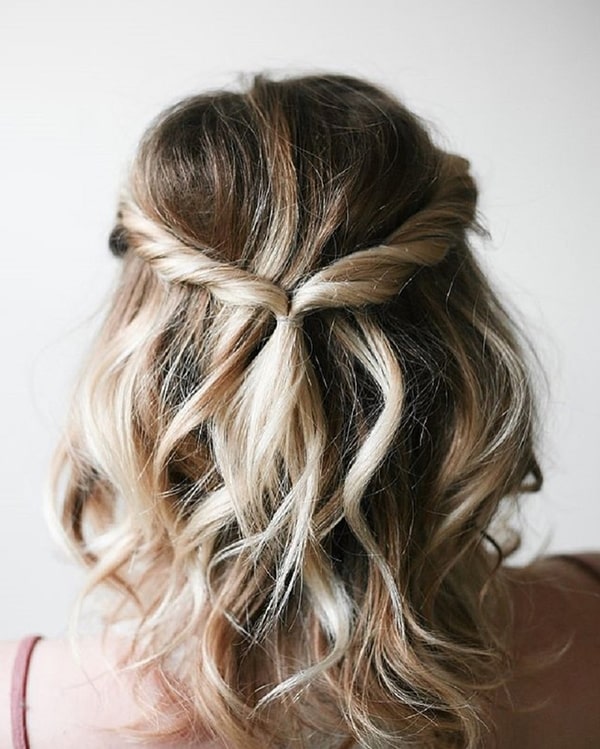 penteado para cabelo médio casamento