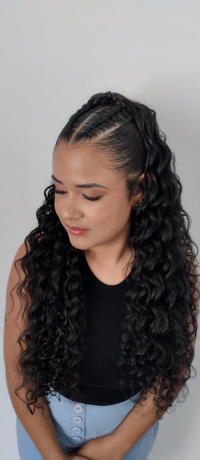penteado para casamento cabelo cacheado
