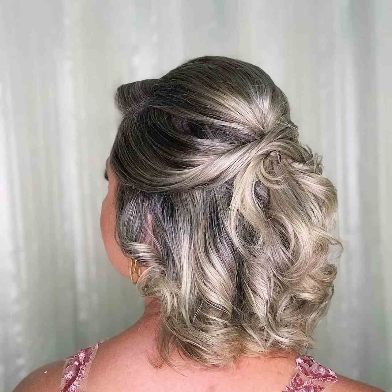 penteado para casamento cabelo médio