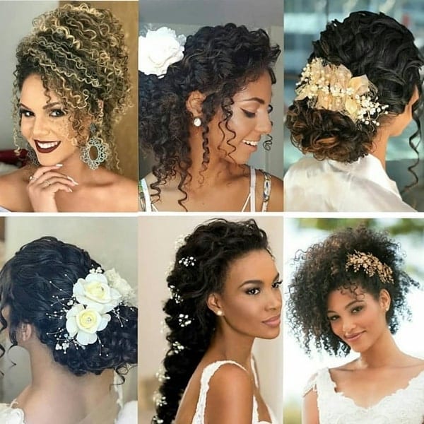 penteado para noivas cabelos cacheados