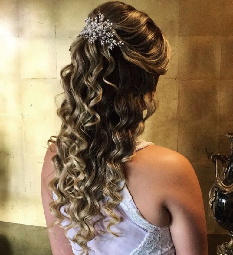 penteado noiva cabelo solto curto