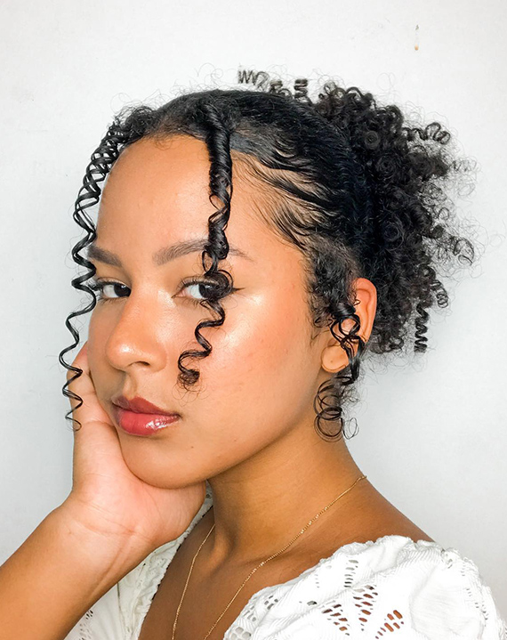 penteados cabelo cacheado médio