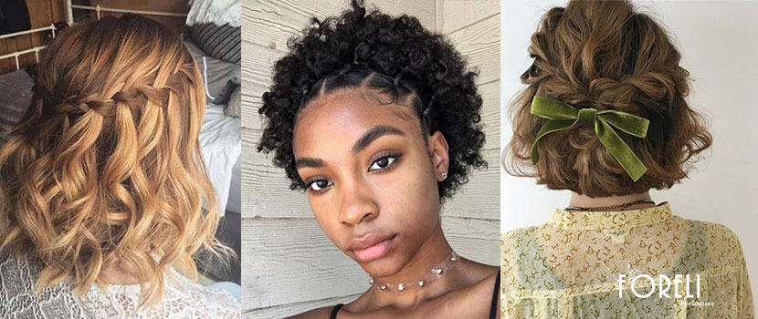 penteados cabelo curto liso com trança