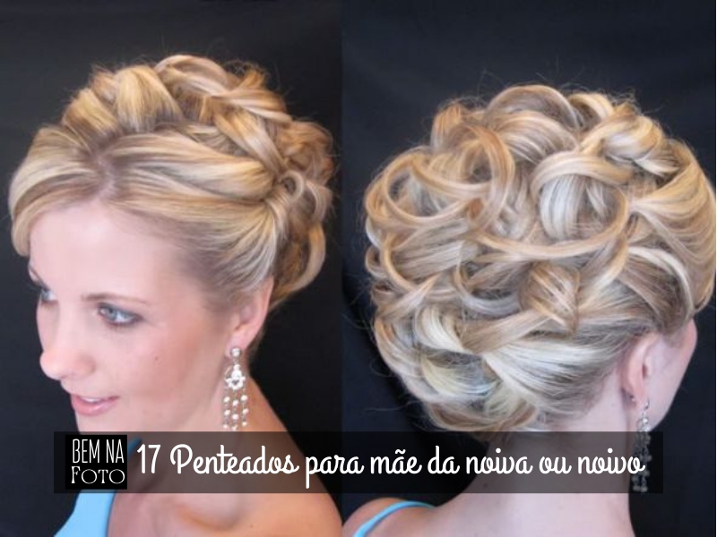 penteados para mãe da noiva com véu