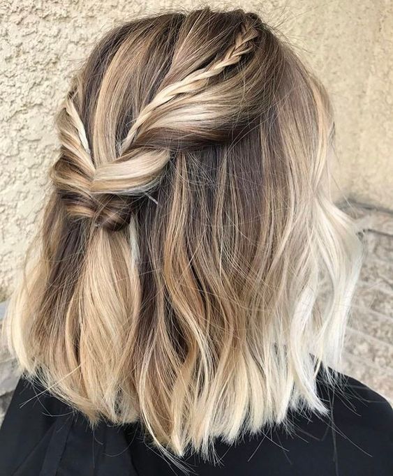 penteados para cabelo curto liso para festa