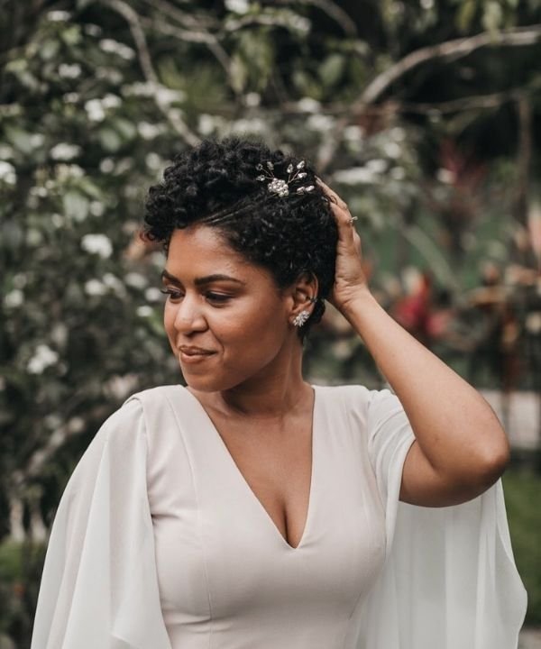 penteados para cabelos curtos de noiva