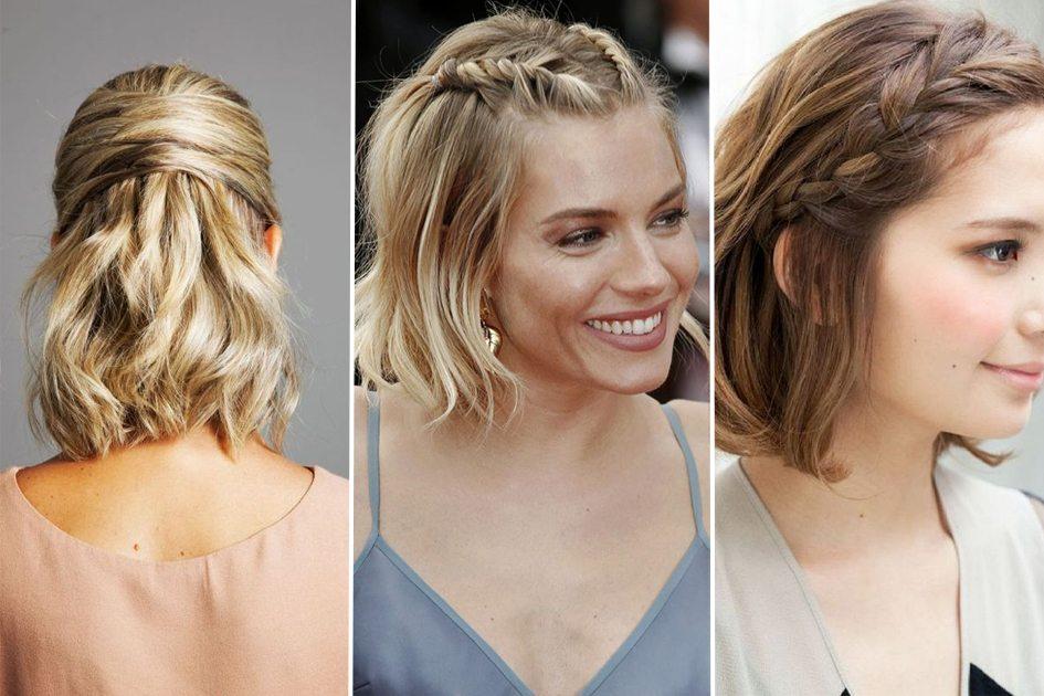 ideias de penteados para cabelo liso curto