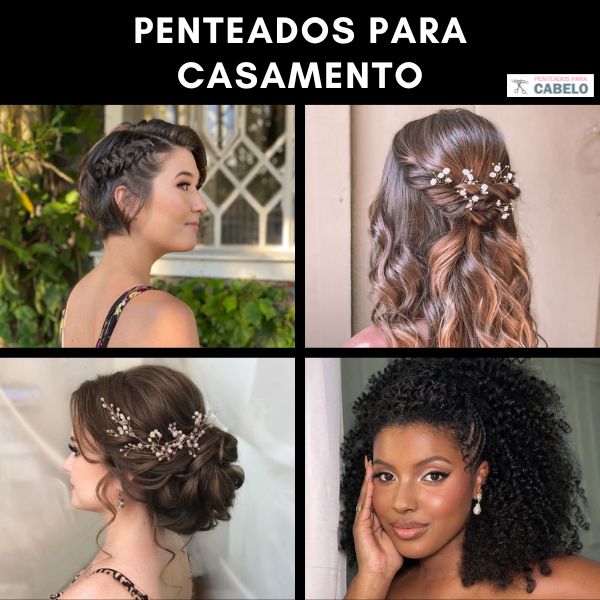 penteados para casamento cabelo médio presos