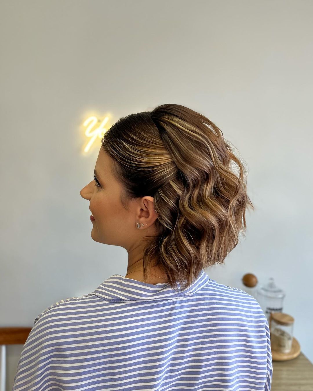 penteados modernos cabelo médio casamento