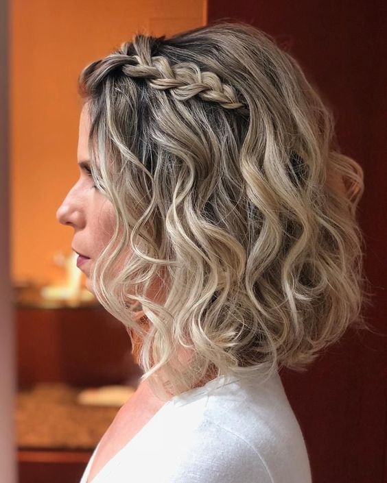 penteados para casamento cabelo médio semipresos